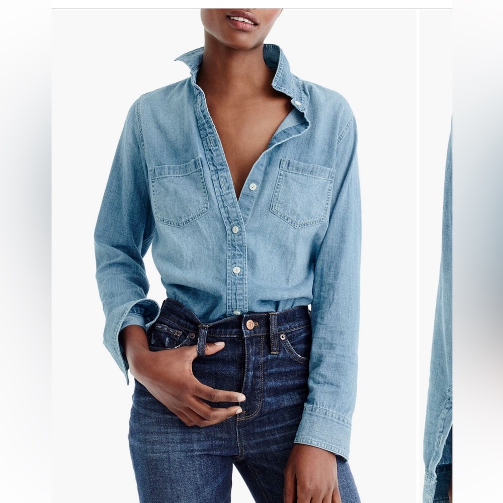 J. Crew Chambray Denim Shirt, Size 6